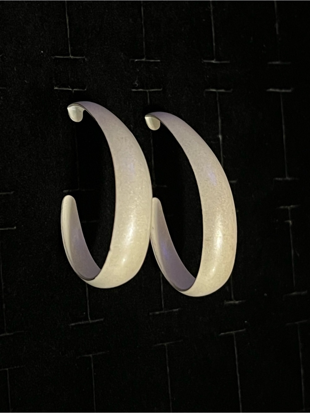 Minimalist White Hoop Earrings - Sleek Women’s Jewelry